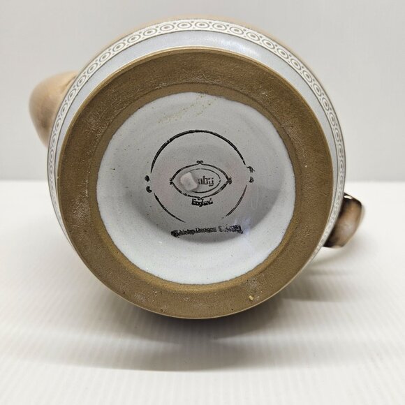 Denby Langley Seville Brown Stoneware Coffee Pot With Lid England - Picture 5 of 8